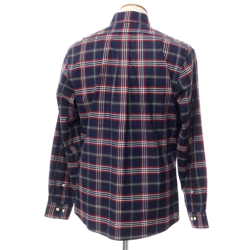 [Used] Brooks Brothers Cotton Check Button-down Casual Shirt Navy x Dark Red [Size M] [NVY] [S/S/A/W] [Condition Rank A] [Men&