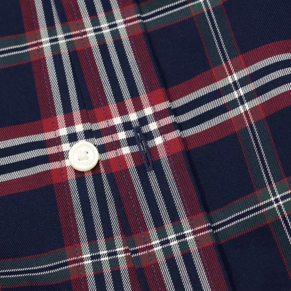 [Used] Brooks Brothers Cotton Check Button-down Casual Shirt Navy x Dark Red [Size M] [NVY] [S/S/A/W] [Condition Rank A] [Men&