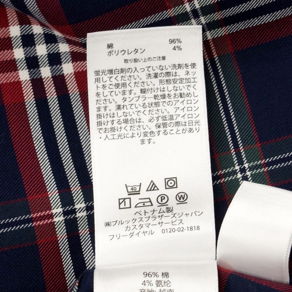 [Used] Brooks Brothers Cotton Check Button-down Casual Shirt Navy x Dark Red [Size M] [NVY] [S/S/A/W] [Condition Rank A] [Men&