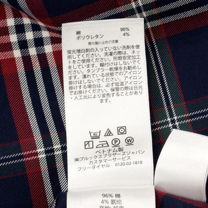 [Used] Brooks Brothers Cotton Check Button-down Casual Shirt Navy x Dark Red [Size M] [NVY] [S/S/A/W] [Condition Rank A] [Men&