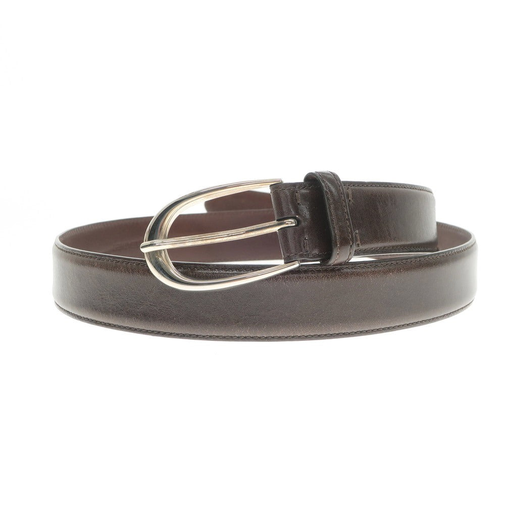 [Used] Nobunoza Leather Belt Dark Brown [Size 34/85] [BRW] [S/S/A/W] [Condition Rank C] [Men&