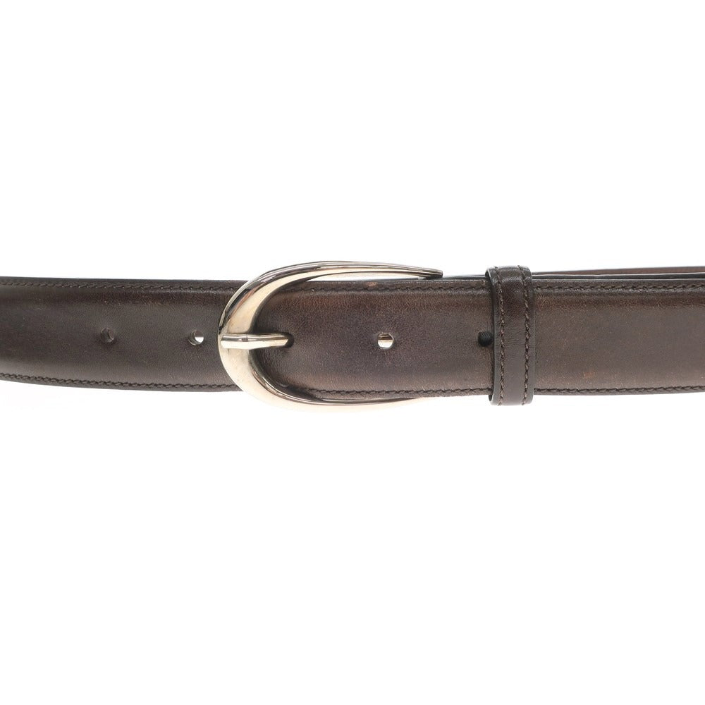 [Used] Nobunoza Leather Belt Dark Brown [Size 34/85] [BRW] [S/S/A/W] [Condition Rank C] [Men&