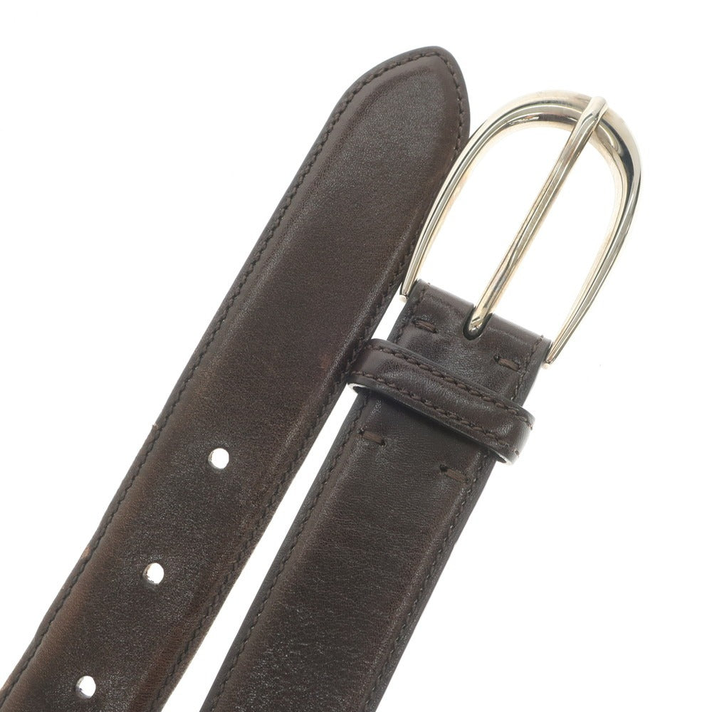 [Used] Nobunoza Leather Belt Dark Brown [Size 34/85] [BRW] [S/S/A/W] [Condition Rank C] [Men&