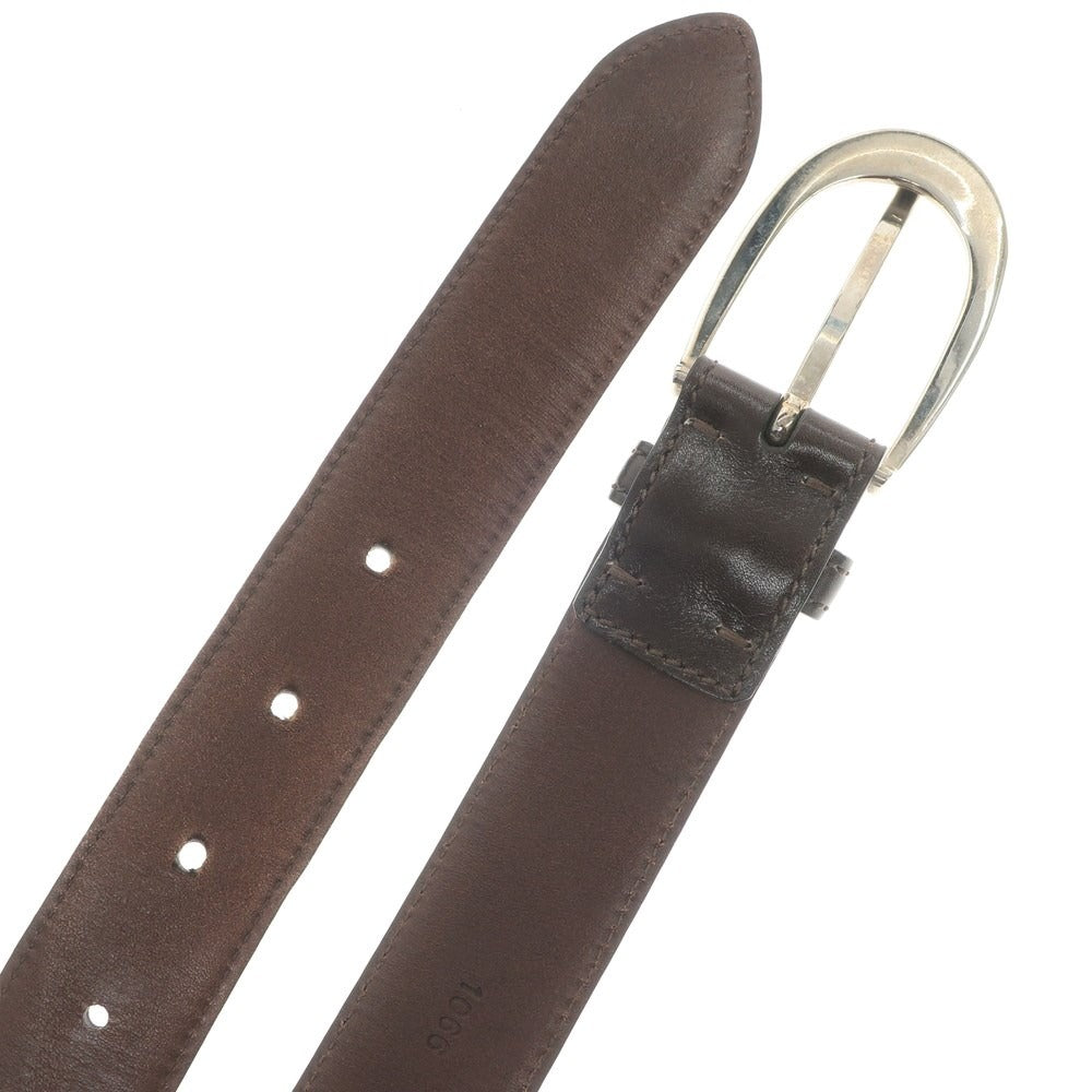 [Used] Nobunoza Leather Belt Dark Brown [Size 34/85] [BRW] [S/S/A/W] [Condition Rank C] [Men&