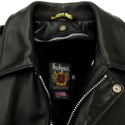 [Used] Schott cow leather jacket with liner, black [size 38] [BLK] [A/W] [Condition rank C] [Men&