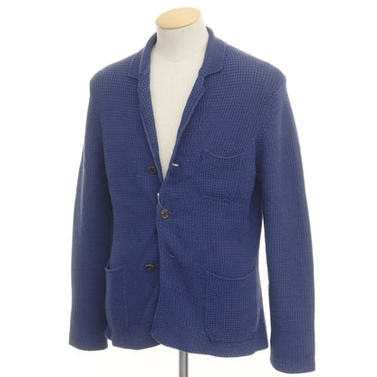 [Used] CRUCIANI mid-gauge cotton knit jacket/cardigan, light navy [44] [Condition: B] [Men&