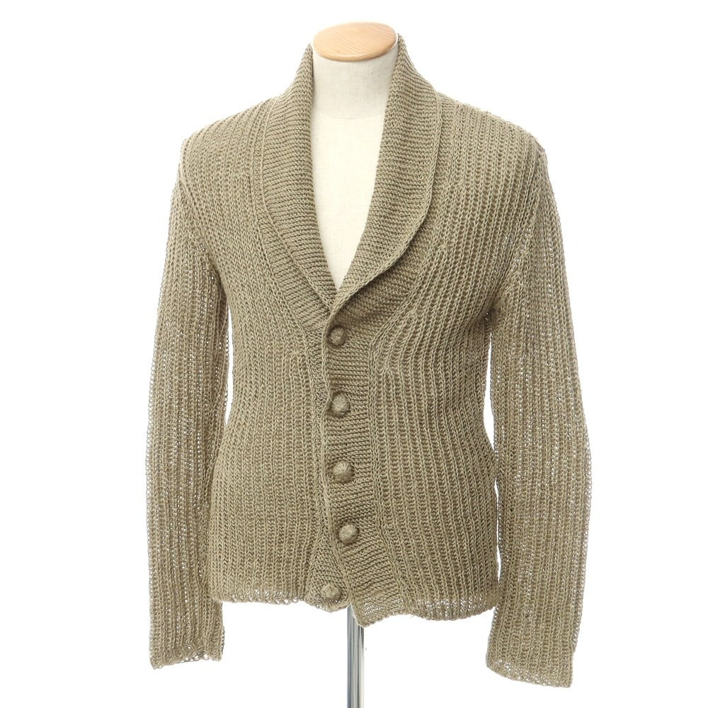 [Used] Argeade Linen Shawl Collar Cardigan Beige [S] [Condition Rank C] [Men&