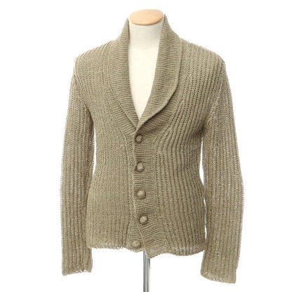 [Used] Argeade Linen Shawl Collar Cardigan Beige [S] [Condition Rank C] [Men&