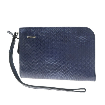 [Used] ZANELLATO Brandin Leather Clutch Bag Navy [Condition Rank C] [Men&