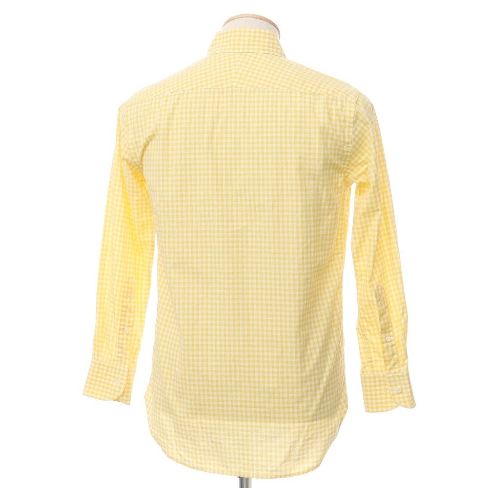 [Used] ORIAN Cotton Check Button-down Casual Shirt Yellow x White [Size 37] [YEL] [S/S/A/W] [Condition Rank C] [Men&