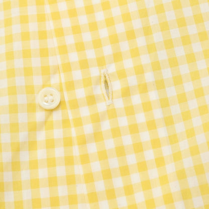 [Used] ORIAN Cotton Check Button-down Casual Shirt Yellow x White [Size 37] [YEL] [S/S/A/W] [Condition Rank C] [Men&