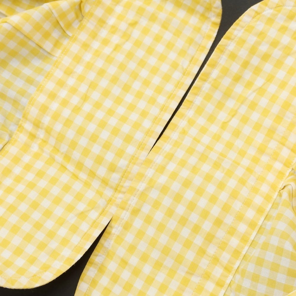 [Used] ORIAN Cotton Check Button-down Casual Shirt Yellow x White [Size 37] [YEL] [S/S/A/W] [Condition Rank C] [Men&