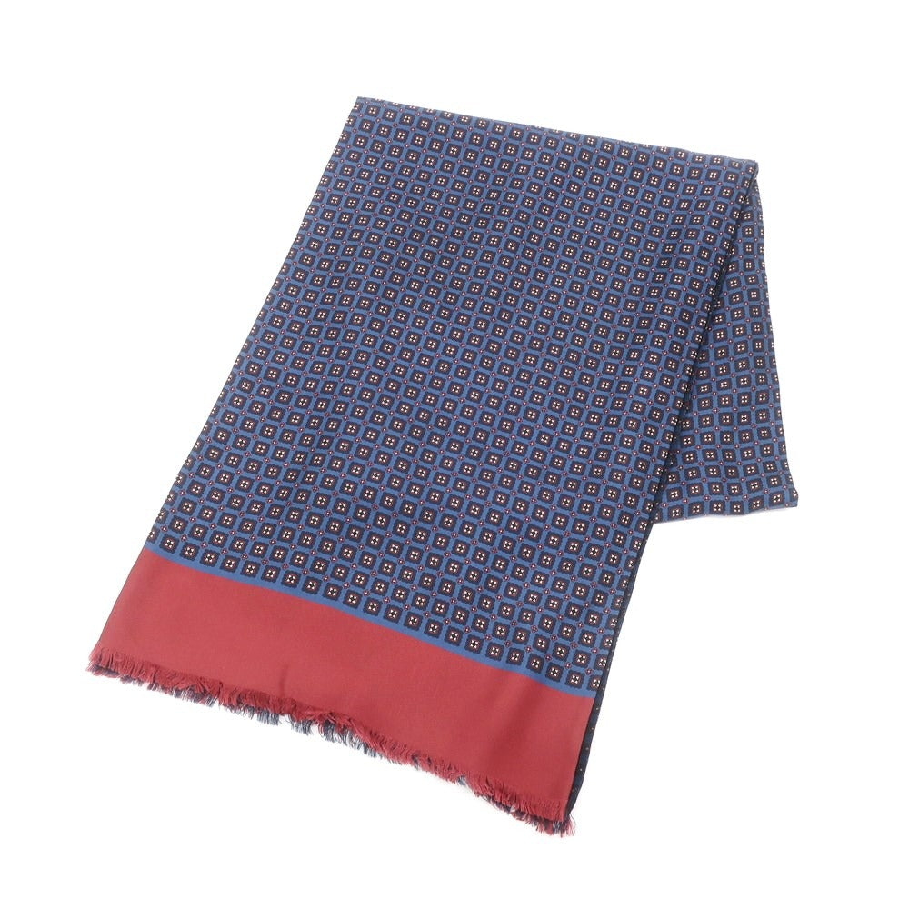 [Used] Altea Silk Wool Small Pattern Stole Navy x Red [Condition Rank B] ​​[Men&