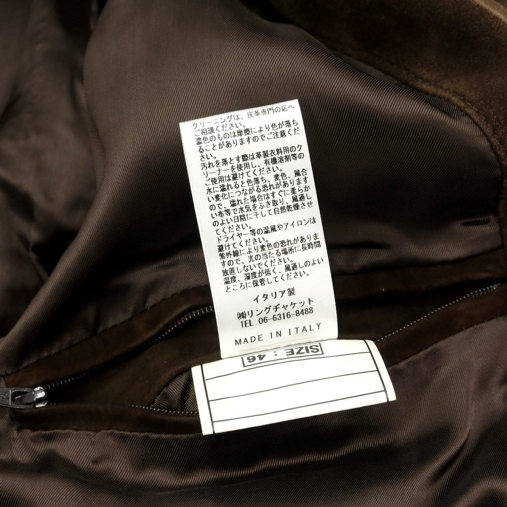 [Used] Ring Jacket, Suede Sheepskin Leather Blouson, Brown [Size 46] [BRW] [A/W] [Condition Rank C] [Men&
