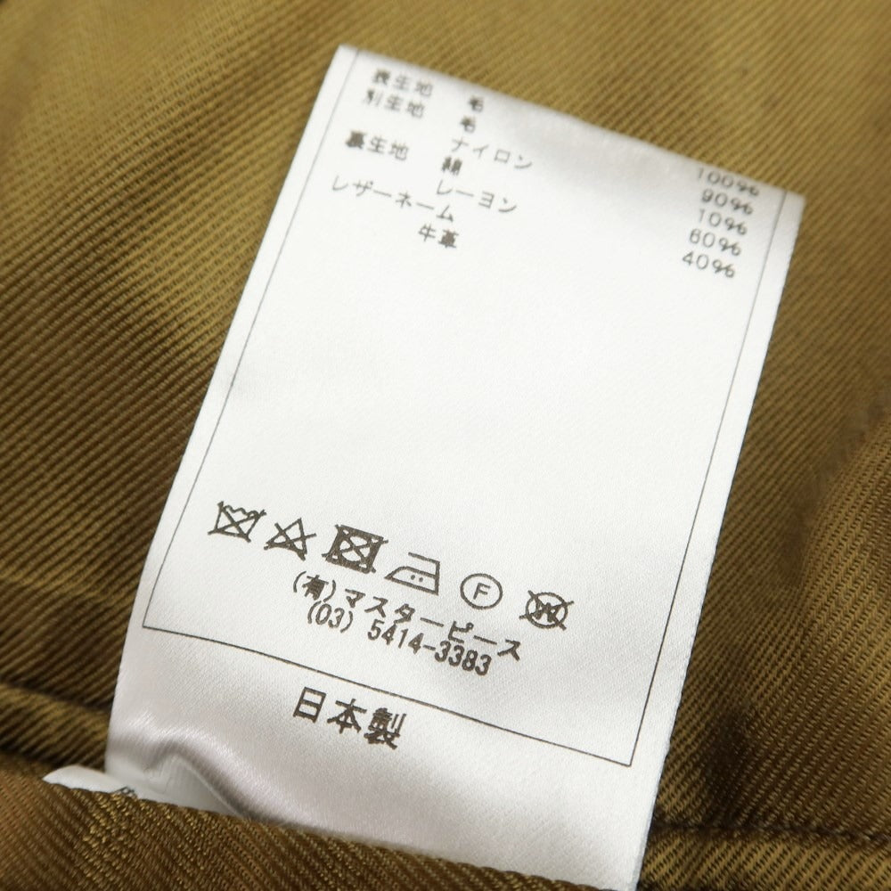 [Used] Scye Wool Check Balmac Coat Khaki Olive x Navy [Size 36] [KAK] [A/W] [Condition Rank C] [Men&