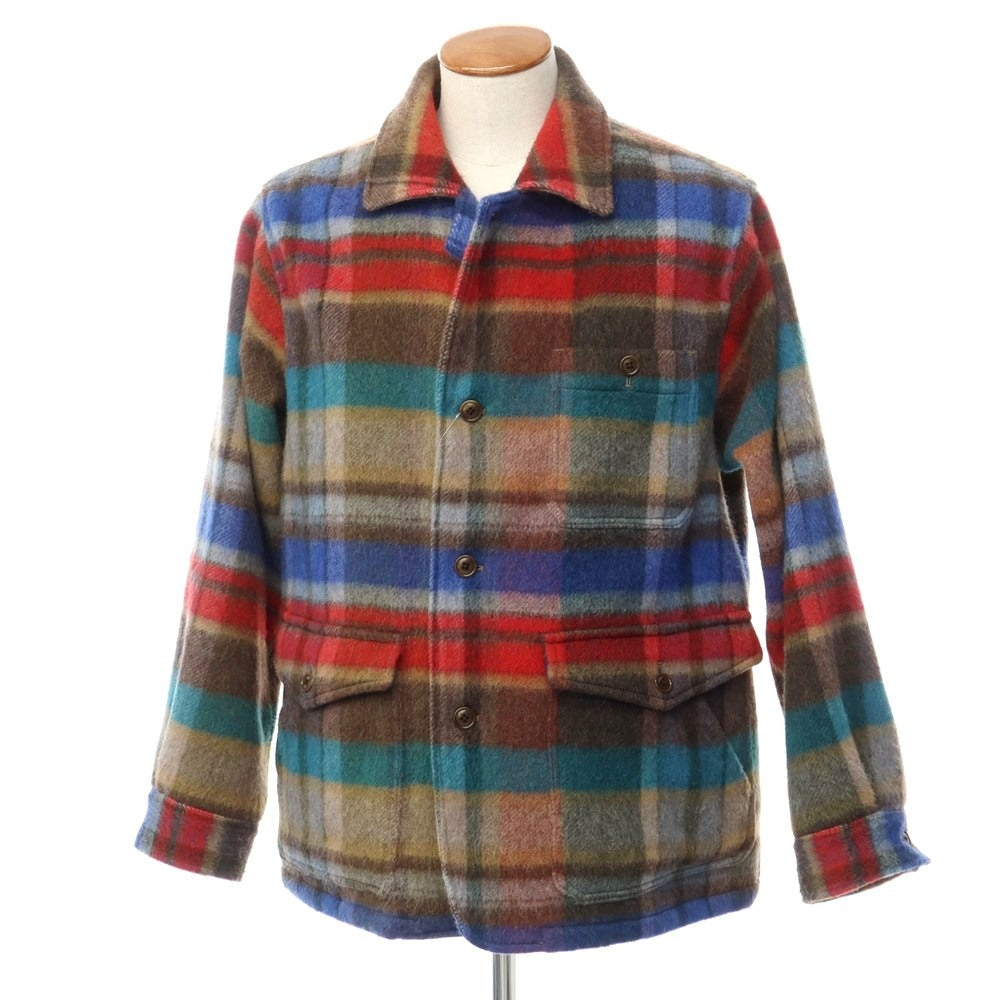 [Used] TS(s) Wool Nylon Check Coverall Blouson Brown x Red x Blue [Size 2] [BRW] [A/W] [Condition Rank B] ​​[Men&