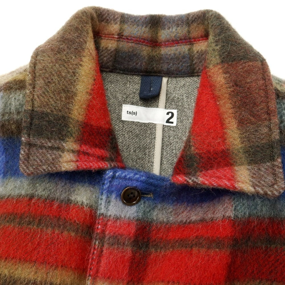 [Used] TS(s) Wool Nylon Check Coverall Blouson Brown x Red x Blue [Size 2] [BRW] [A/W] [Condition Rank B] ​​[Men&