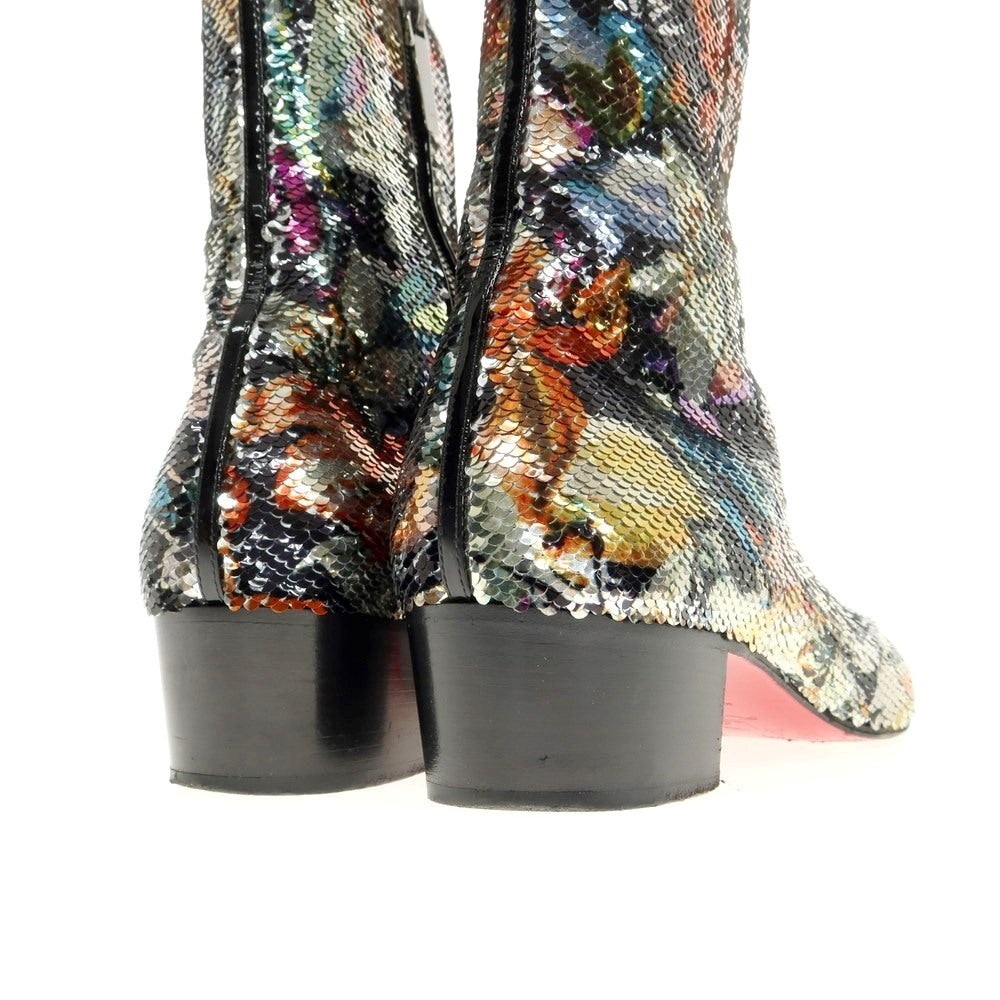 [Used] Christian Louboutin Sequin Side Zip Boots Multicolor [Size 41] [MLT] [S/S/A/W] [Condition Rank B] ​​[Men&