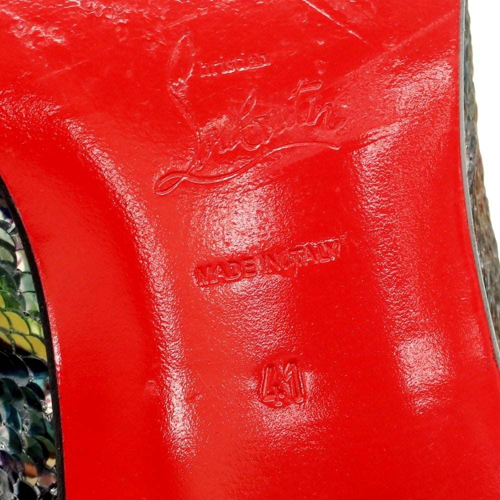 [Used] Christian Louboutin Sequin Side Zip Boots Multicolor [Size 41] [MLT] [S/S/A/W] [Condition Rank B] ​​[Men&