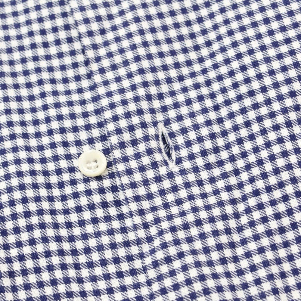 [Used] ORIAN Cotton Check Semi-Wide Collar Casual Shirt Navy x White [Size 41] [NVY] [S/S/A/W] [Condition Rank C] [Men&