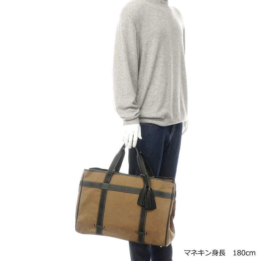 [Used] ACATE Canvas Leather Tote Bag Brown x Black [Condition Rank B] [Men&