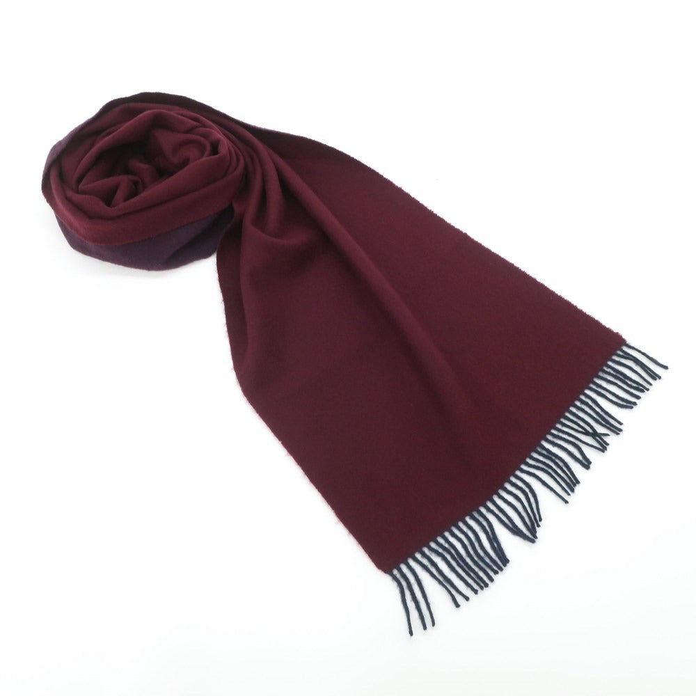 [Used] Spruce Cashmere Fringe Scarf Purple x Wine Red [PUP] [A/W] [Condition Rank C] [Men&