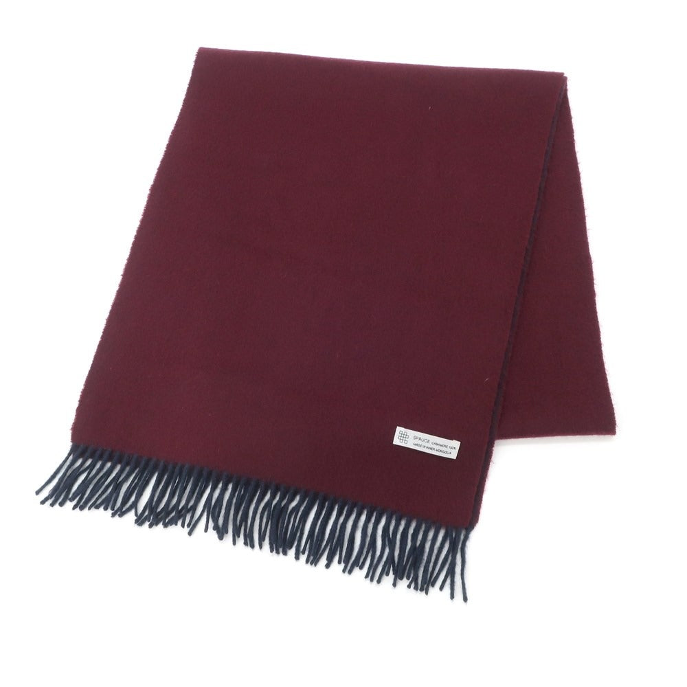 [Used] Spruce Cashmere Fringe Scarf Purple x Wine Red [PUP] [A/W] [Condition Rank C] [Men&