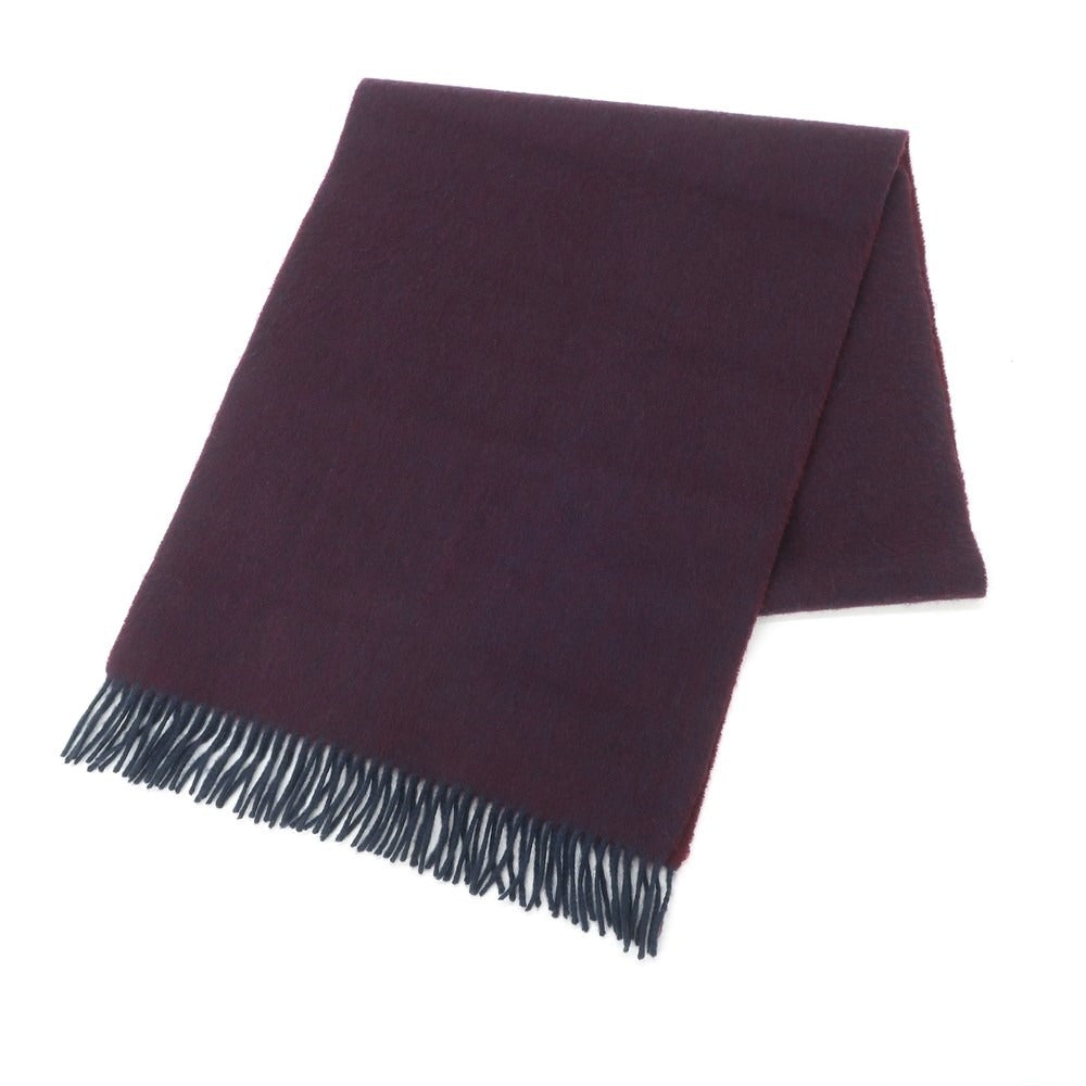 [Used] Spruce Cashmere Fringe Scarf Purple x Wine Red [PUP] [A/W] [Condition Rank C] [Men&