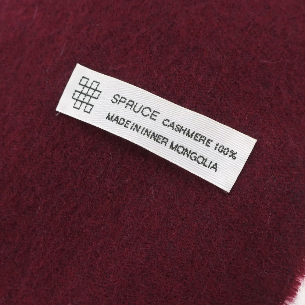 [Used] Spruce Cashmere Fringe Scarf Purple x Wine Red [PUP] [A/W] [Condition Rank C] [Men&