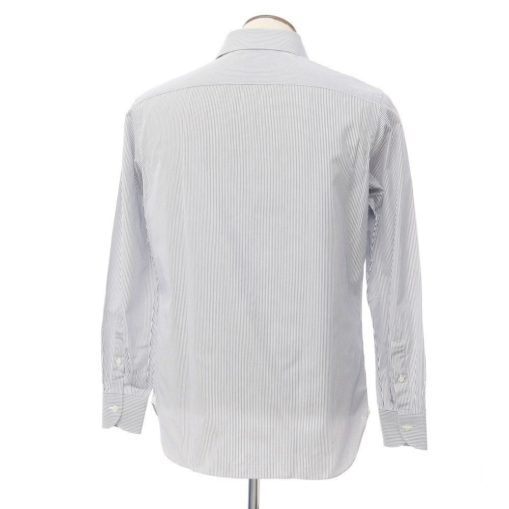 [Used] Luigi Borrelli Cotton Striped Semi-Wide Collar Dress Shirt White x Navy [Size 41] [WHT] [S/S/A/W] [Condition Rank B] ​​[Men&