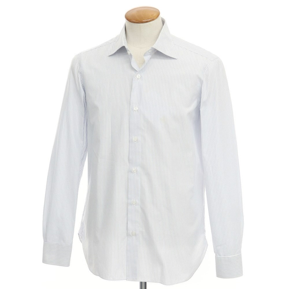 [Used] Mario Muscariello Striped Semi-Wide Collar Dress Shirt White x Blue [Size 40] [WHT] [S/S/A/W] [Condition Rank C] [Men&