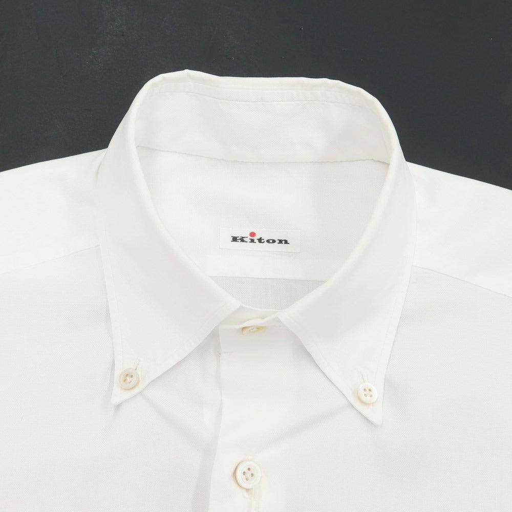 [Used] Kiton Royal Oxford Button-down Dress Shirt, White [Size 41] [WHT] [S/S/A/W] [Condition Rank C] [Men&