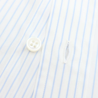 [Used] BURINI Striped Semi-Wide Collar Dress Shirt White x Light Blue [Size 40] [WHT] [S/S/A/W] [Condition Rank B] ​​[Men&