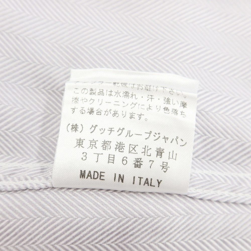 [Used] Gucci Herringbone Cotton Dress Shirt, Grey [Size 41] [GRY] [S/S/A/W] [Condition Rank C] [Men&