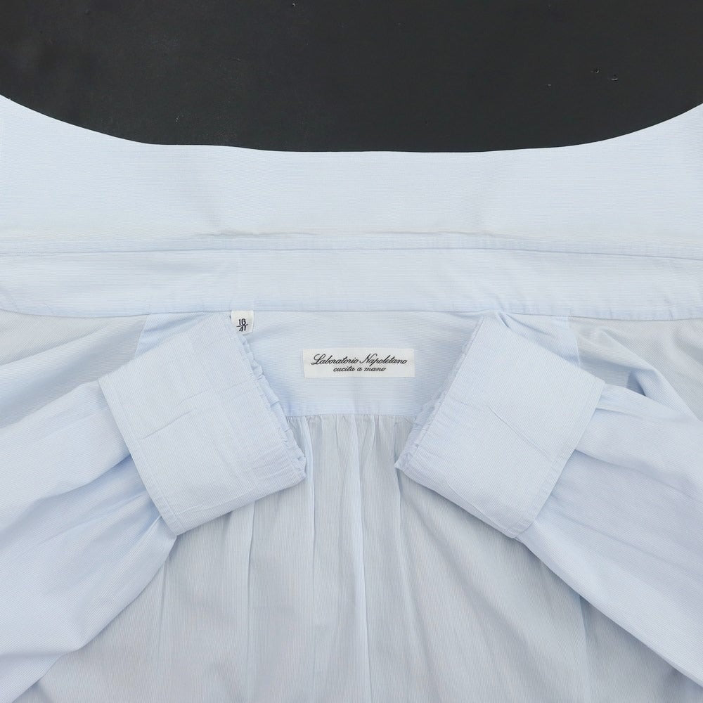 [Used] Laboratorio Napoletano striped dress shirt, light blue [size 41] [BLU] [S/S/A/W] [Condition rank C] [Men&