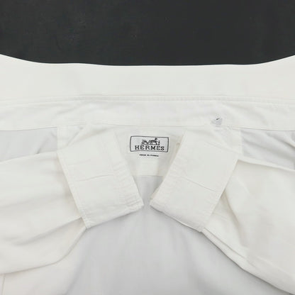 [Used] Hermes Broad Cotton Dress Shirt White [Size 42] [WHT] [S/S/A/W] [Condition Rank C] [Men&