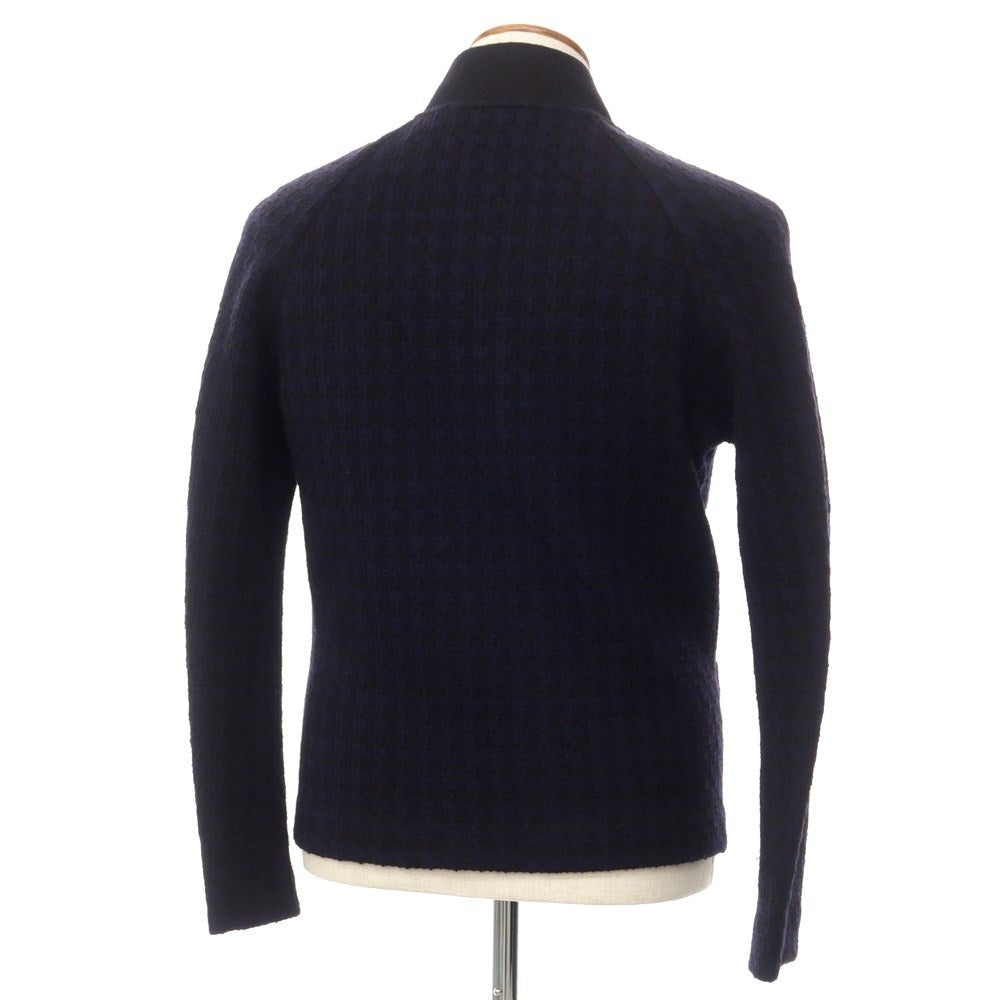 [Used] [Unused] ARMANI COLLEZIONI Wool Acrylic Nylon Zip-up Blouson Navy x Black [Size 48] [NVY] [A/W] [Condition Rank S] [Men&