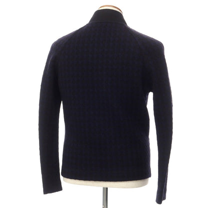 [Used] [Unused] ARMANI COLLEZIONI Wool Acrylic Nylon Zip-up Blouson Navy x Black [Size 48] [NVY] [A/W] [Condition Rank S] [Men&