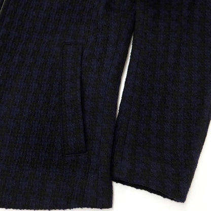 [Used] [Unused] ARMANI COLLEZIONI Wool Acrylic Nylon Zip-up Blouson Navy x Black [Size 48] [NVY] [A/W] [Condition Rank S] [Men&
