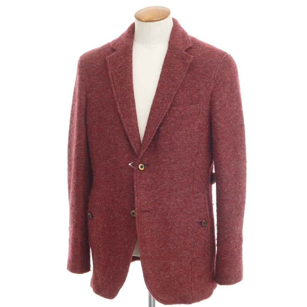 [Used] INTERMEZZO Acrylic Wool 2B Casual Jacket Wine Red [Size L] [RED] [A/W] [Condition Rank A] [Men&