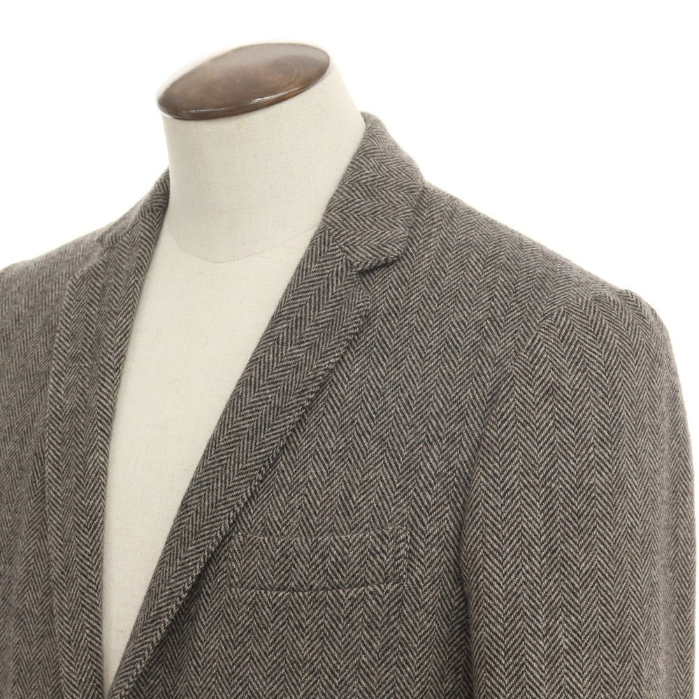 [Used] Benetton Wool Polyester Herringbone 2B Casual Jacket Warm Gray [Size L] [GRY] [A/W] [Condition Rank B] ​​[Men&