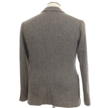 [Used] Benetton Wool Polyester Herringbone 2B Casual Jacket Warm Gray [Size L] [GRY] [A/W] [Condition Rank B] ​​[Men&