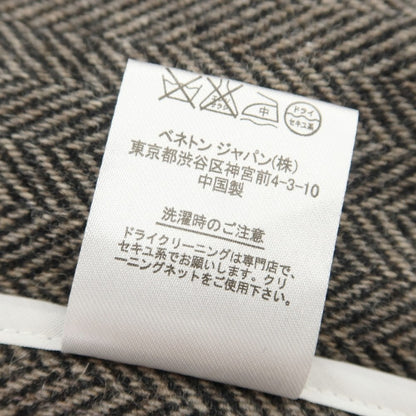 [Used] Benetton Wool Polyester Herringbone 2B Casual Jacket Warm Gray [Size L] [GRY] [A/W] [Condition Rank B] ​​[Men&