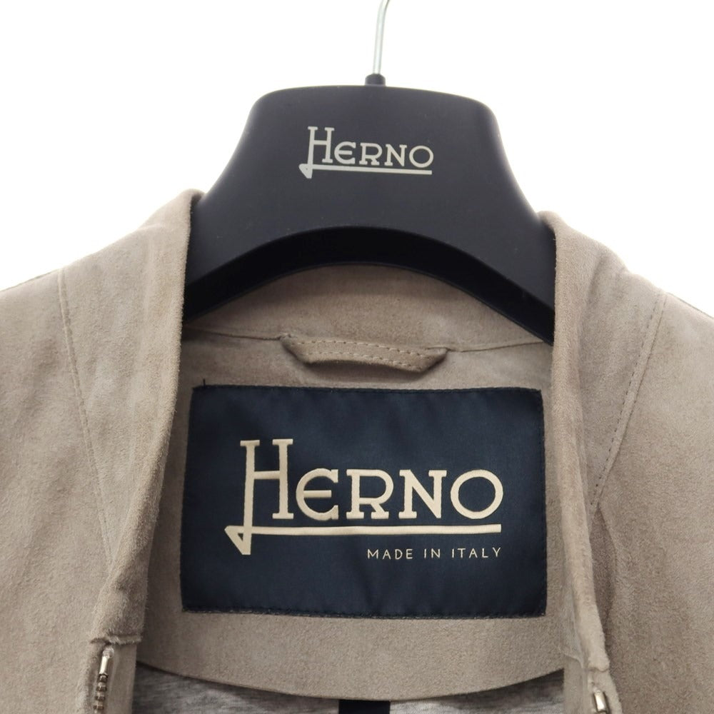 [Used] Herno Goat Suede Leather Jacket Blouson Greige [Size 46] [GRY] [A/W] [Condition Rank C] [Men&