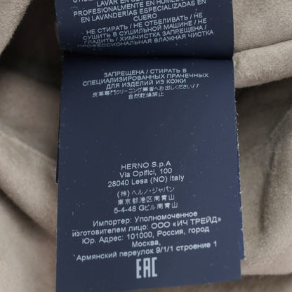 [Used] Herno Goat Suede Leather Jacket Blouson Greige [Size 46] [GRY] [A/W] [Condition Rank C] [Men&