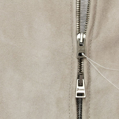 [Used] Herno Goat Suede Leather Jacket Blouson Greige [Size 46] [GRY] [A/W] [Condition Rank C] [Men&