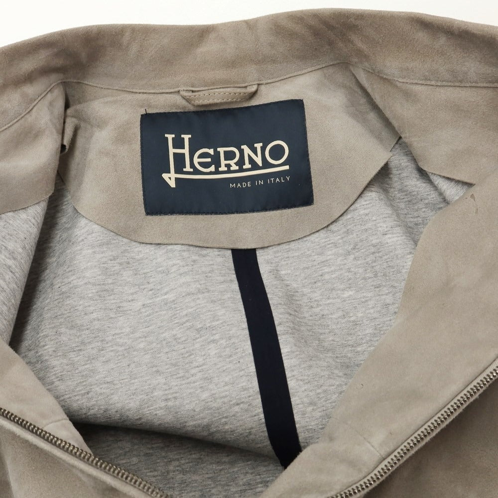 [Used] Herno Goat Suede Leather Jacket Blouson Greige [Size 46] [GRY] [A/W] [Condition Rank C] [Men&