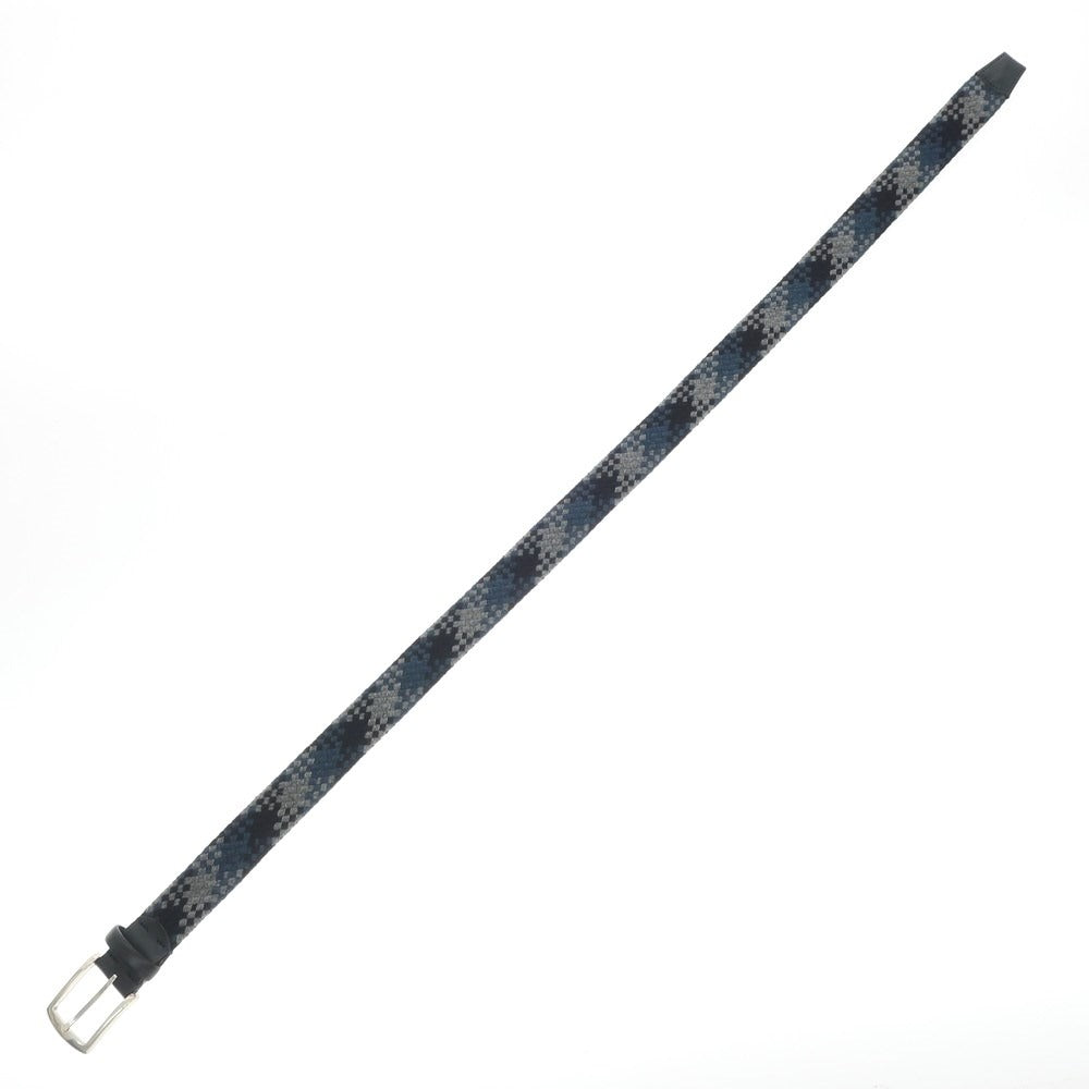 [Used] JACOB COHEN wool mesh belt, navy x gray [size 33/34] [NVY] [S/S/A/W] [Condition rank B] ​​[Men&