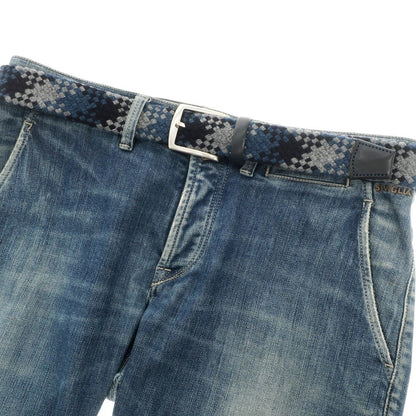 [Used] JACOB COHEN wool mesh belt, navy x gray [size 33/34] [NVY] [S/S/A/W] [Condition rank B] ​​[Men&