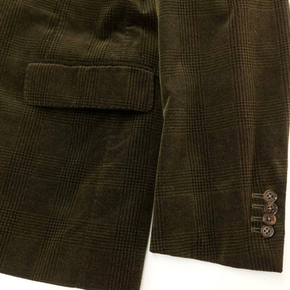 [Used] Belvest Velour Cotton Cashmere Check Jacket Olive [Size 46] [GRN] [A/W] [Condition Rank C] [Men&